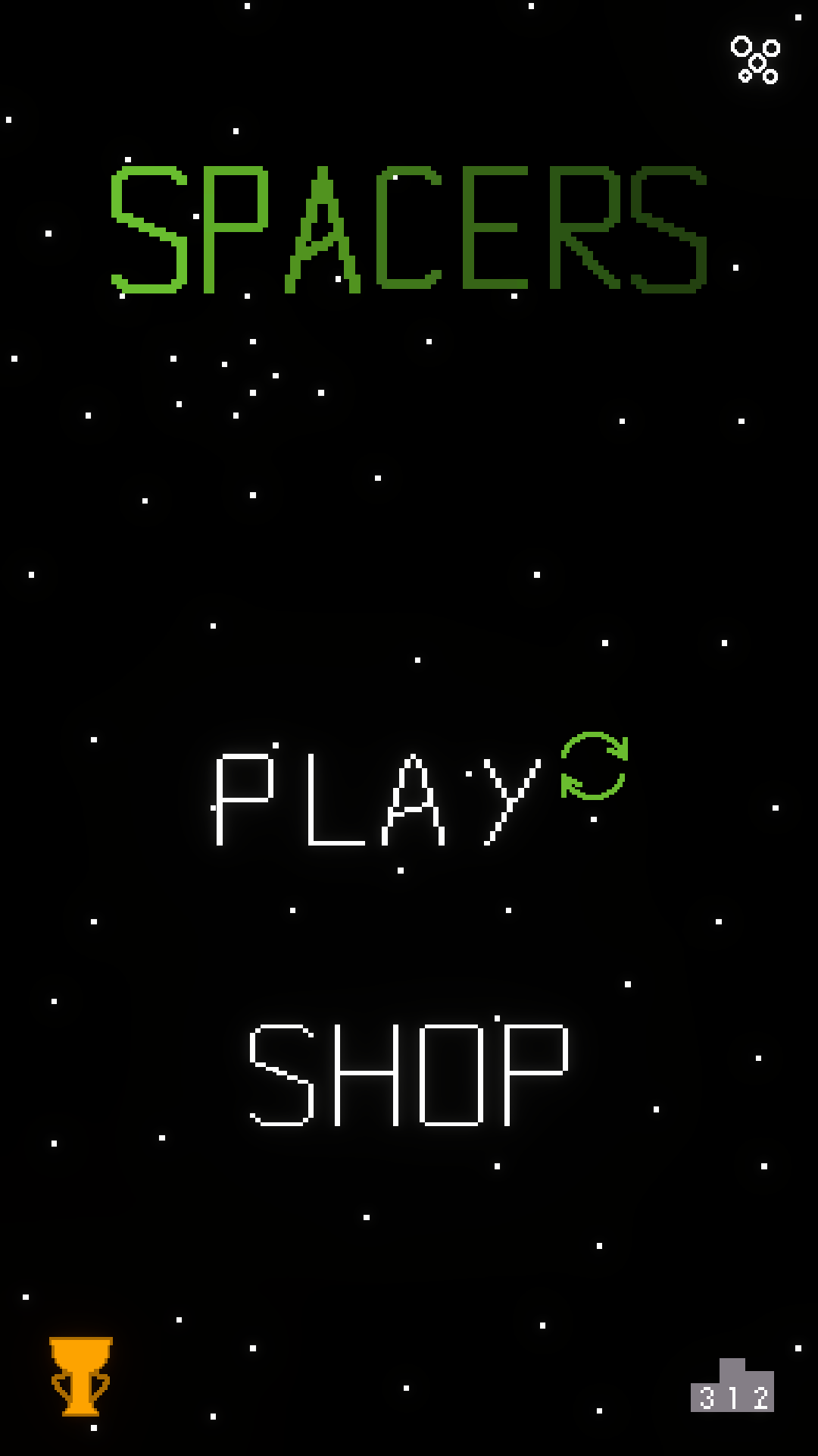 Spacers — main menu